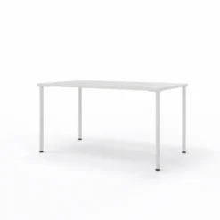 Table Hola 140 x 80 cm - 4 pieds finition chrome satiné