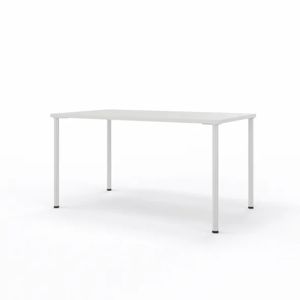 Table Hola 140 x 80 cm - 4 pieds finition chrome satiné