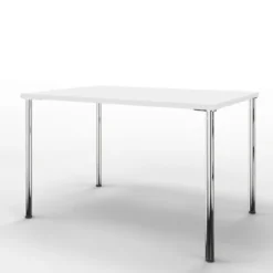 Table Hola 120 x 80 cm - 4 pieds finition chrome