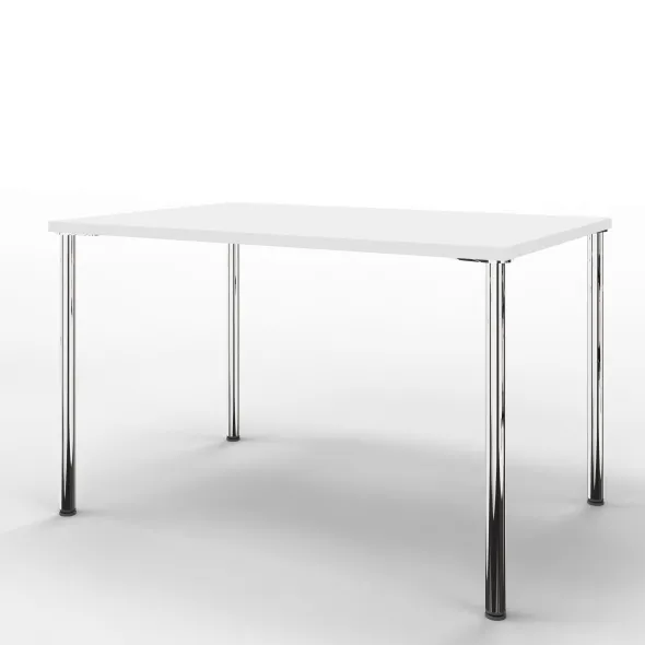 Table Hola 120 x 80 cm - 4 pieds finition chrome