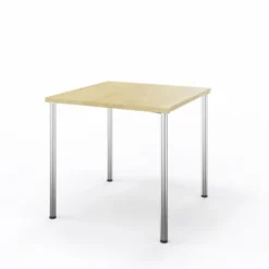 Table Hola 80 x 80 cm - 4 pieds finition chrome
