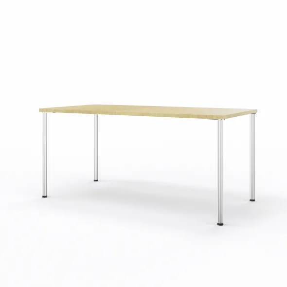 Table Hola 160 x 80 cm - 4 pieds finition chrome