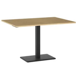 Table Luniiik - 140 x 90 cm - plateau stratifié antibactérien chant ABS - piétement central fonte