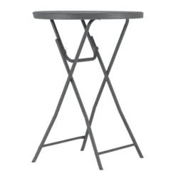 Table mange debout Zang - plateau résine de synthèse - Ø 81 cm - gris foncé