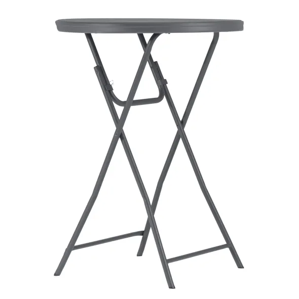 Table mange debout Zang - plateau résine de synthèse - Ø 81 cm - gris foncé