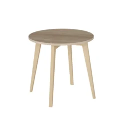 Table mi-haute Navel - Ø62 x h. 60 cm - plateau stratifié hydrofuge - 4 pieds hêtre massif