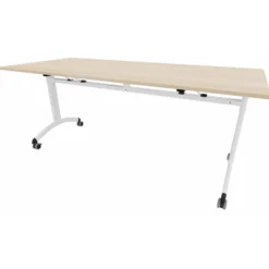 Table mobile rabattable rectangulaire FT12 - 180 x 80 cm - piétement époxy - plateau stratifié