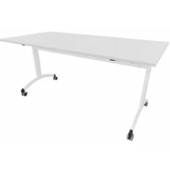 Table mobile rabattable rectangulaire FT12 - 160 x 80 cm - piétement époxy - plateau mélaminé