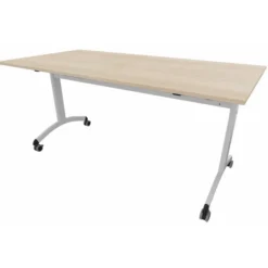 Table mobile rabattable rectangulaire FT12 - 160 x 80 cm - piétement époxy - plateau stratifié