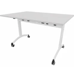 Table mobile rabattable rectangulaire FT12 - 120 x 80 cm - piétement époxy - plateau stratifié
