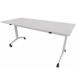 Table mobile rabattable rectangulaire FT12 - 160 x 70 cm - piétement époxy - plateau stratifié