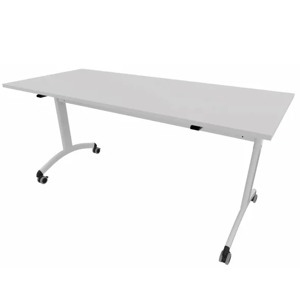 Table mobile rabattable rectangulaire FT12 - 160 x 70 cm - piétement époxy - plateau stratifié