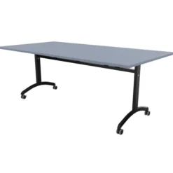 Table mobile rabattable rectangulaire FT12 - 200 x 100 cm - piétement époxy - plateau stratifié