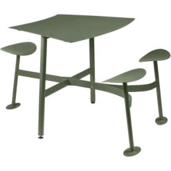 Table modulaire Bolder 3 places - assises reliées en acier