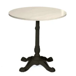 Table Parii - Ø 70 cm - plateau stratifié antibactérien chant ABS - piétement central fonte style bistrot
