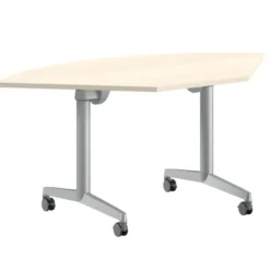Table pliante angle de liaison 90° Fliptop Twin - 80 x 80 cm - piétement mobile - plateau mélaminé rabattable
