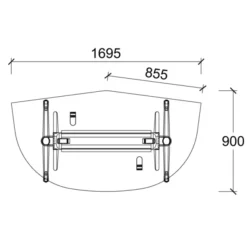 Table pliante angle de liaison 165° Fliptop Twin - 85,5 x 85,5 cm - piétement mobile - plateau mélaminé rabattable