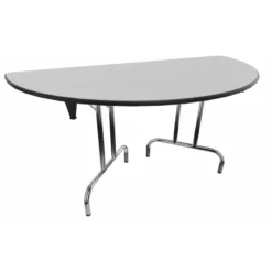 Table pliante demi-lune TPL - l. 160 cm - piétement chrome