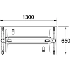 Table pliante Fliptop Twin - 130 x 65 cm - piétement mobile - plateau mélaminé rabattable