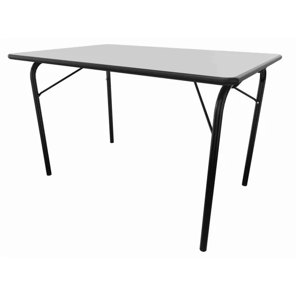 Table pliante Multiplat plateau PET recyclé gris étain - rectangulaire - l. 120 x pr. 80 cm - piétement époxy