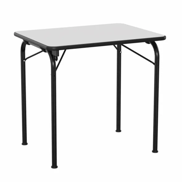 Table pliante Néva 80 x 60 cm - gris nimbus / noir Pékin - T6