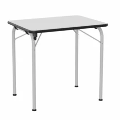 Table pliante Néva 80 x 60 cm - gris nimbus - gris alu - taille 6