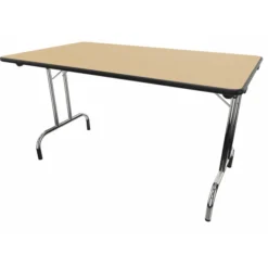 Table pliante rectangulaire TPL - l. 140 x pr. 80 cm - piétement chrome