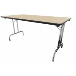 Table pliante rectangulaire TPL - l. 160 x pr. 80 cm - piétement chrome