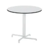 Table pliante Scudo - 80 x 73 cm - plateau stratifié compact - piétement central alu