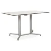 Table pliante Scudo - 120 x 80 cm - plateau stratifié compact - piétement central alu