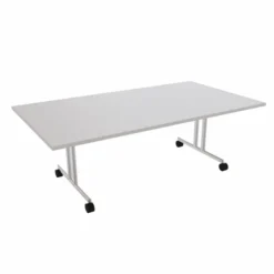 Table pliante Torino - 220 x 120 cm - piétement mobile - plateau stratifié rabattable