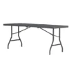 Table pliante valise Zang - l. 183 x pr. 76 cm - gris foncé