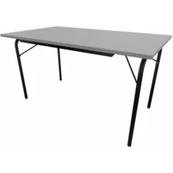 Table pliante Visa - rectangulaire - l. 140 x pr. 80 cm - piétement époxy