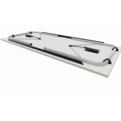 Table pliante Visa - rectangulaire - l. 180 x pr. 80 cm - piétement époxy