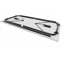 Table pliante Visa - rectangulaire - 160x80 - plateau gris nimbus - piétement noir