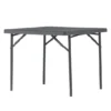 Table pliante Zang - plateau résine de synthèse - l. 91 x pr. 91 cm - gris foncé