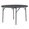 Table pliante Zang - plateau résine de synthèse - Ø 152 cm - gris foncé
