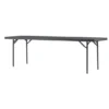 Table pliante Zang - plateau résine de synthèse - l. 183 x pr. 76 cm - gris foncé