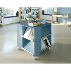 Table présentoir Chambord NG - l. 80 cm - sur roulettes