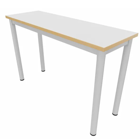 Table rectangulaire Artense - 120 x 40 cm - piétement époxy - plateau stratifié - chant alaisé hêtre verni naturel