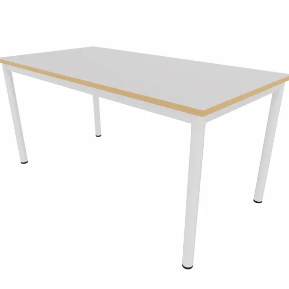 Table rectangulaire Artense - 160 x 80 cm - piétement époxy - plateau stratifié - chant alaisé hêtre verni naturel