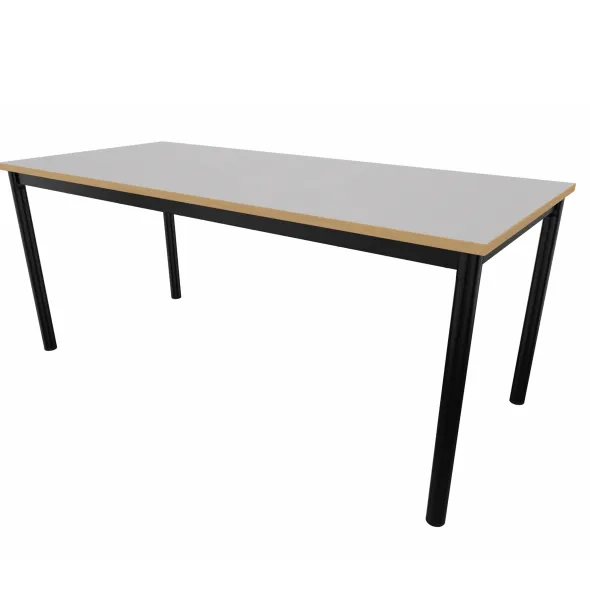 Table rectangulaire Artense - 180 x 80 cm - piétement époxy - plateau stratifié - chant alaisé hêtre verni naturel
