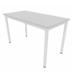 Table rectangulaire Artense - 130 x 65 cm - piétement époxy - plateau stratifié - chant plastique