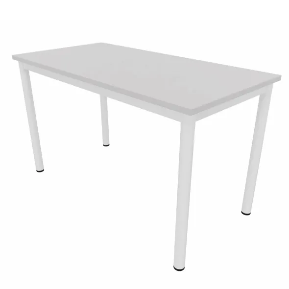 Table rectangulaire Artense - 130 x 65 cm - piétement époxy - plateau stratifié - chant plastique