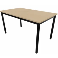 Table rectangulaire Artense - 140 x 80 cm - piétement époxy - plateau stratifié - chant plastique