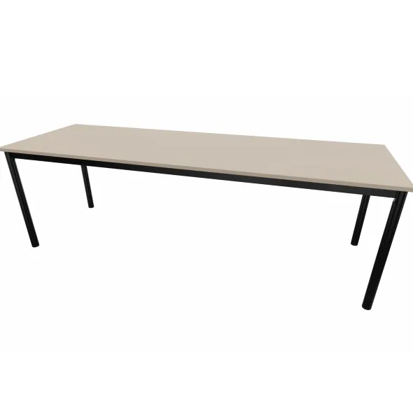 Table rectangulaire Compo - 240 x 80 cm - piétement époxy - plateau mélaminé