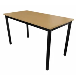 Table rectangulaire Compo - 130 x 65 cm - piétement époxy - plateau mélaminé