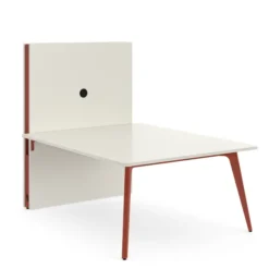 Table rectangulaire 4/6 places Lares Media II - l. 140 x h. 74 x pr. 180 cm + mur support