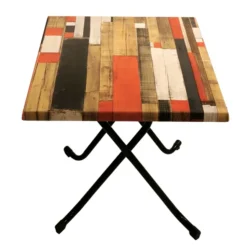 Table rectangulaire rabattable Lorraine - 110 x 70 cm - plateau stratifié moulé