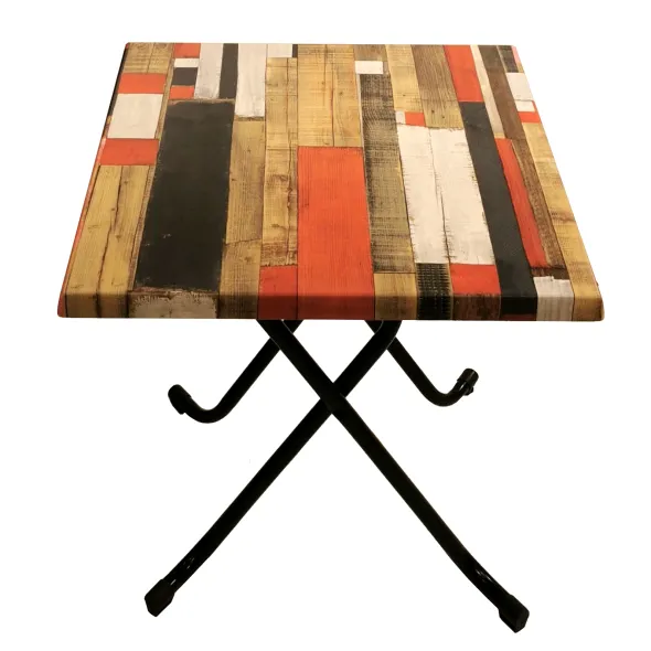 Table rectangulaire rabattable Lorraine - 110 x 70 cm - plateau stratifié moulé